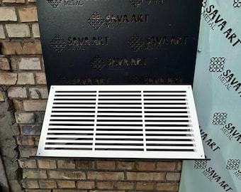 Tailored Metal Framed Air Flow Screens - Handcrafted Metal HVAC Grilles with Rear Flange - Personalized Metal Framed Air Passage Grates