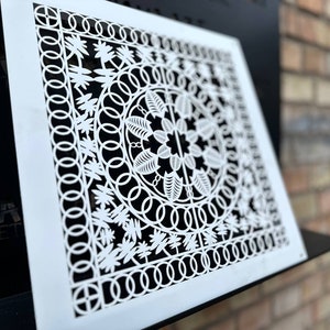Registros de HVAC de metal planos hechos a mano - Mamparas metálicas para gabinetes hechas a medida - Decoración metálica artesanal