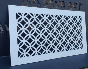 Unique Metal Framed Air Vent Screens - Handcrafted Metal Air Diffusers with Rear Flange - Custom Metal Framed HVAC Registers