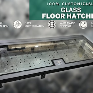 Personalized Glass Door Floor Hatch - Tailored Design and Craftsmanship - 1 mm sizing accuracy - Tempered Glass Door Floor Hatch
