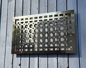 Fully customized PURE BRASS Air Grilles, Custom Vent Covers, Air Registers, Ventilation Grilles | | Max Width/Length - 50 x 80 in.