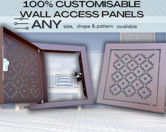 ANY SIZE and shape Metal Access Panels  with Hinges and Latches | Made from Steel, Stainless steel, Copper, Brass