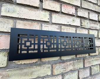 Artisan Metal Framed Air Flow Panels - Tailored Metal Rear Flange HVAC Grates - Unique Metal Rear Mounting Air Vent Screens