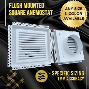 Custom-Sizing | Flush-mounted Square Anemostat | Drywall Anemostat | Vent cover
