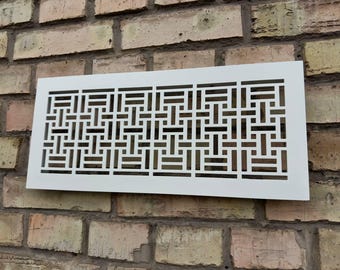 Bespoke Custom Size and Style Metal Air Vent Grille - Design Your Pattern, Steel Frame