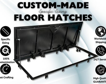 Handcrafted Steel Floor Hatches - Made-to-Order Steel Floor Access Door - Custom Fit for Any Application | Max Width/Length - 65 x 140 in.