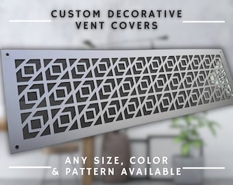 Handcrafted Flat Metal HVAC Registers - Unique Metal Air Vent Panels - Artisan Metal Air Diffusers - Bespoke Design Options