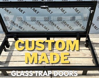 Handcrafted Glass Floor Door - Custom Glass Floor Panel - Custom Glass Floor Hatch