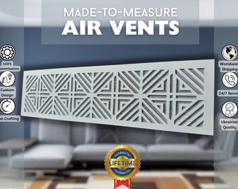 Custom Metal 1mm thick Flat Ventilation Covers with mesh - Create Your Perfect Look. Fully Customisable Air Grilles