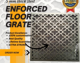 Individual size Enforced Floor Vents, 5 mm thick Custom-Made Floor Grates, Floor Grilles, Floor Registers, Floor Vent Covers