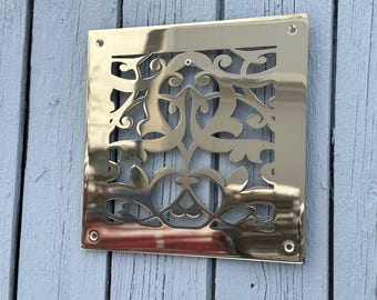 Fully customized PURE BRASS Air Grilles, Custom Vent Covers, Air Registersl, Air diffusers, Ventilation Grilles