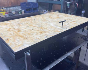 Bespoke / Tailored Steel Floor Access Panel with Hardwood / Plywood or any other Covering - Custom-Made to Fit Your Space