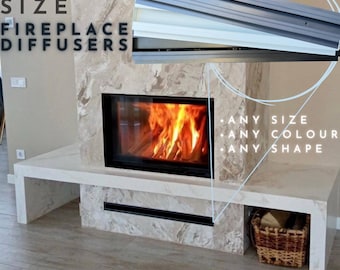 Custom size fireplace diffusers for hidden installation | Decorative hidden linear diffusers
