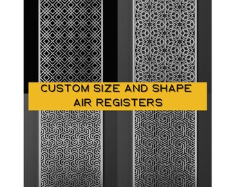 Handcrafted Metal Framed Air Flow Grilles ( Rear Mounting ) - Bespoke Metal Rear framed Air Ventilation Panels