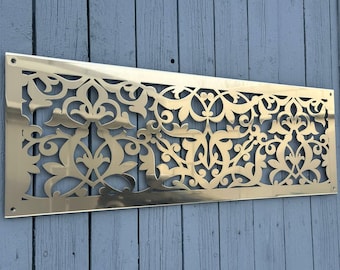 Custom Brass Air Grille, Decorative Vent Cover, Air Register