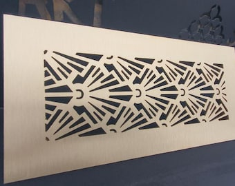 PURE Brushed Brass! 100% Custom-Made Air Grilles, Air Return Vent Covers, Custom air registers, Floor grates, Drain Covers