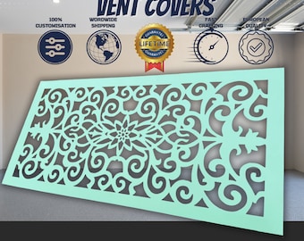 Custom Metal HVAC Diffusers - Bespoke Metal Air Vent Screens - Personalized Flat HVAC Grilles - Handcrafted Metal Decor