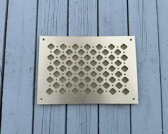 Custom Brass Air Vent Cover, Decorative Grille, Floor or Wall Register
