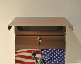 Custom wall mount mailbox | Modern Color Printed Stainless Steel PostBox | Unique personalized Mail Box