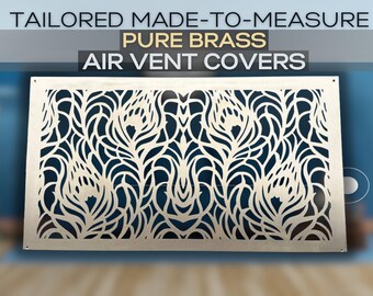 Fully customized PURE BRASS Air Grilles, Custom Vent Covers, Air Registersl, Air diffusers, Ventilation Grilles