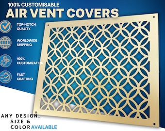 Tailor-Made Steel Ventilation Grilles with Rear Flange - Fully Customizable in Size, Color, and Design