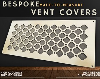 Artisan Rear Mounting Metal Air Passage Panels - Custom Metal HVAC Grilles - Personalized Rear Flange HVAC Diffusers