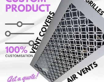 Custom-made vent Covers with Rear Mount - Personalized Air Vent Grilles - Handcrafted with 1mm Precision