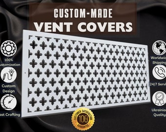 Handcrafted Flat Metal HVAC Registers - Unique Metal Air Vent Panels - Custom Metal Air Passage Grates