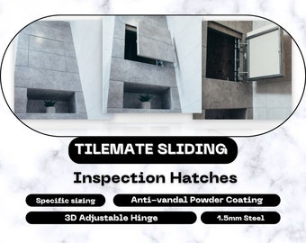 ANY SIZE & SHAPE Flush mounted wall access panels | Tilemate Sliding Inspection Hatches
