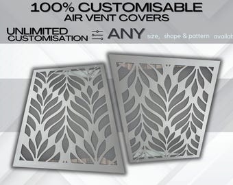 Handcrafted Custom Wall / Ceiling Vent Grilles with Rear Flange - Unique Designs for Your Home