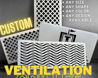 Custom-made Flat Ventilation Grilles - Made-to-Order Metal Air Flow Diffusers - Unique Metal Air Vent Panels