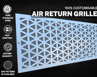 Personalized Metal Flat Cabinet Screens with Mesh - Made-to-Order Metal Flat Air Vent Covers - Bespoke Metal Flat Air Ventilation Panels