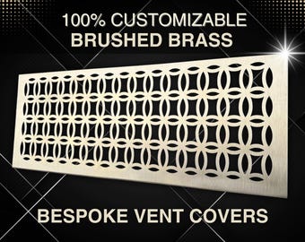 Fully customized PURE BRASS Air Grilles, Custom Vent Covers, Air Registersl, Air diffusers, Ventilation Grilles