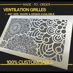 Custom-built Ventilation Grilles with Mesh, Vent Covers, HVAC Air Grates. Custom Size and Design