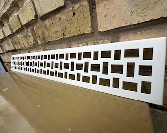 Artisan Metal Framed Air Flow Panels - Tailored Metal Rear Flange HVAC Grates - Unique Metal Rear Mounting Air Vent Screens