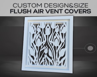 Flush Drywall Air vents with Patterned Faceplate- Wall / Ceiling  Air grilles, 100% Customisable Size and Design