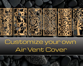 Handcrafted Metal Framed Air Flow Grilles - Custom Design Options - Personalized Metal Framed Air Passage Grilles