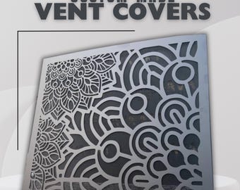 Handcrafted Metal Air Flow Grates - Custom Design Options - Personalized Metal Framed Vent Covers