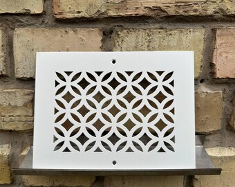 Artisan Metal Framed Air Flow Panels - Tailored Metal Rear Flange HVAC Grates - Unique Metal Rear Mounting Air Vent Screens