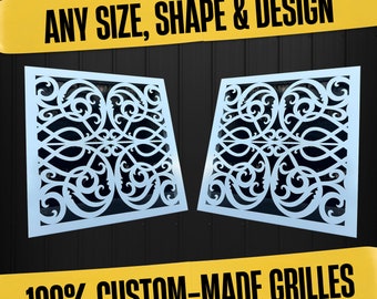 Custom Metal Framed HVAC Diffusers - Made-to-Order Metal Framed Air Vent Covers - Personalized Metal Framed Air Passage Grates