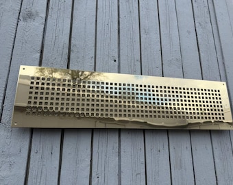 Custom Brass Air Grilles with protective Screen, Metal Vent Covers, Decorative Registers, Ventilation Screens