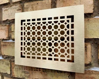 UNLIMITED CUSTOMISATION Solid BRASS Air Grilles, Bespoke Vent Covers, Air Registers, Ventilation Grilles | | Max Width/Length - 50 x 80 in.