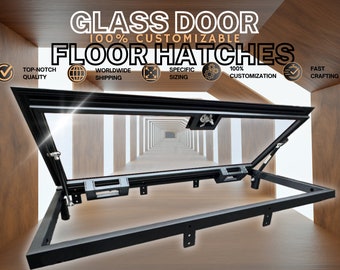 Artisan Glass Door Floor Hatch - Custom Built Glass  Door Floor Hatches - Unique Handmade Access Panel for Your Space