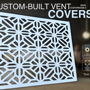 Puede incluir: Rejilla de ventilación blanca hecha a medida con un patrón geométrico. La rejilla es 100% personalizable y ofrece personalización completa, elaboración súper rápida, tamaño específico de alta precisión y envío a todo el mundo. *Descuentos por volumen*