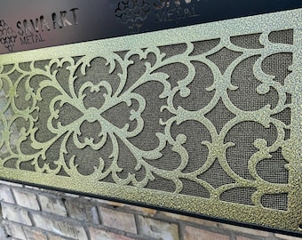 Unique Metal Framed Air Vent Screens - Rear Mounting Personalized Metal Air Passage Grilles - Made-to-Order Metal Framed HVAC Diffusers