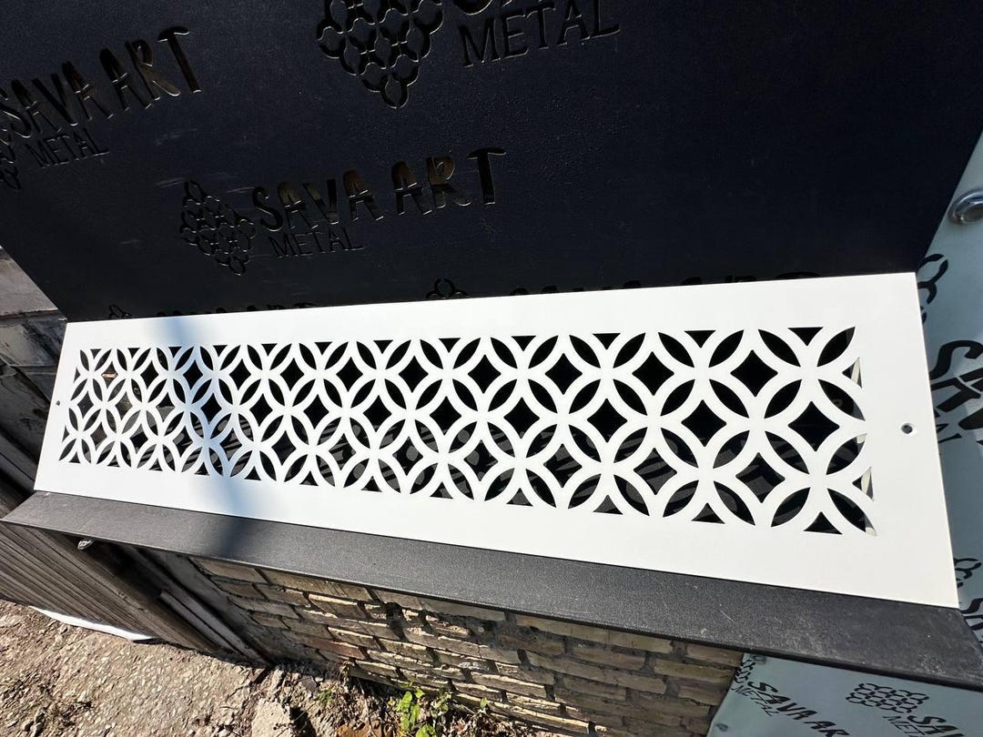 Custom Metal Flat HVAC Registers - Personalized Metal Framed Air ...
