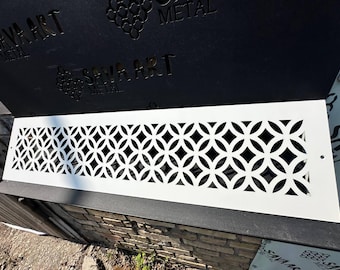 Custom Metal Flat HVAC Registers - Personalized Metal Framed Air Passage Grilles - Made-to-Order Metal Framed HVAC Diffusers
