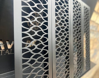 Customized Flat Air Vent Screens - Personalized Flat Metal HVAC Registers - Custom Metal HVAC Diffusers