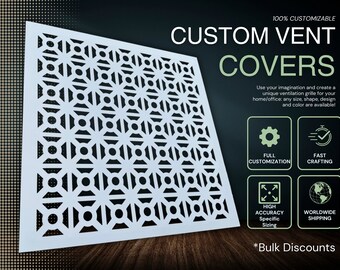 Custom-made Rear mount Ventilation Grilles, Bespoke Air Vent Covers, Customise it with your Design