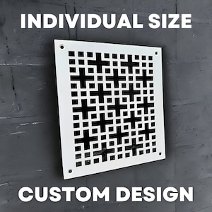 Handcrafted Custom Flat Vent Grilles - Unique Designs for Your Home - Custom Metal Flat Ventilation Covers - Made-to-Order Air Vent Grilles